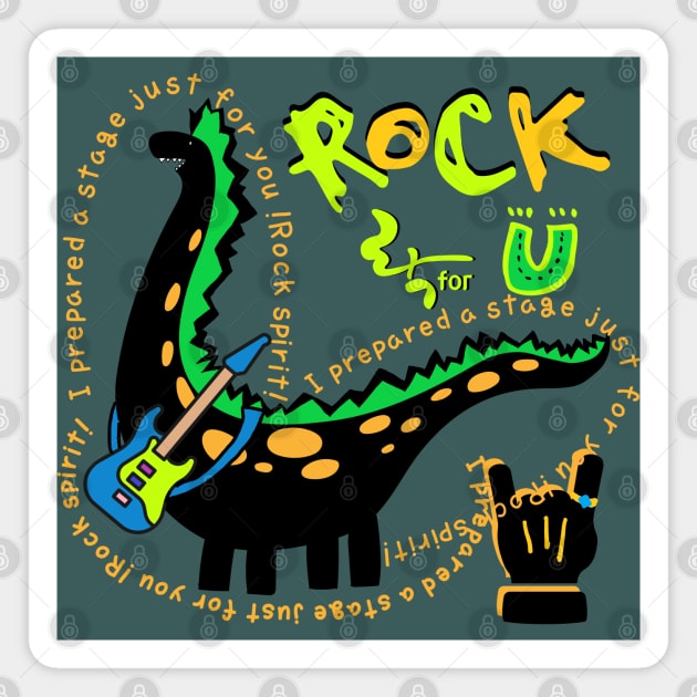 rock spirit, dinosaur Magnet by zzzozzo